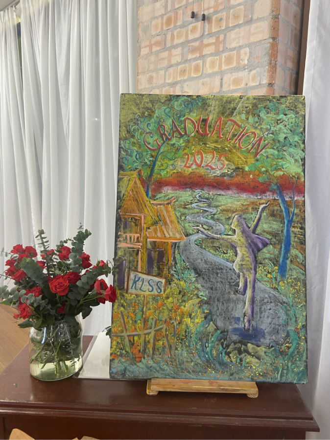 Graduation Painting & Flowers
