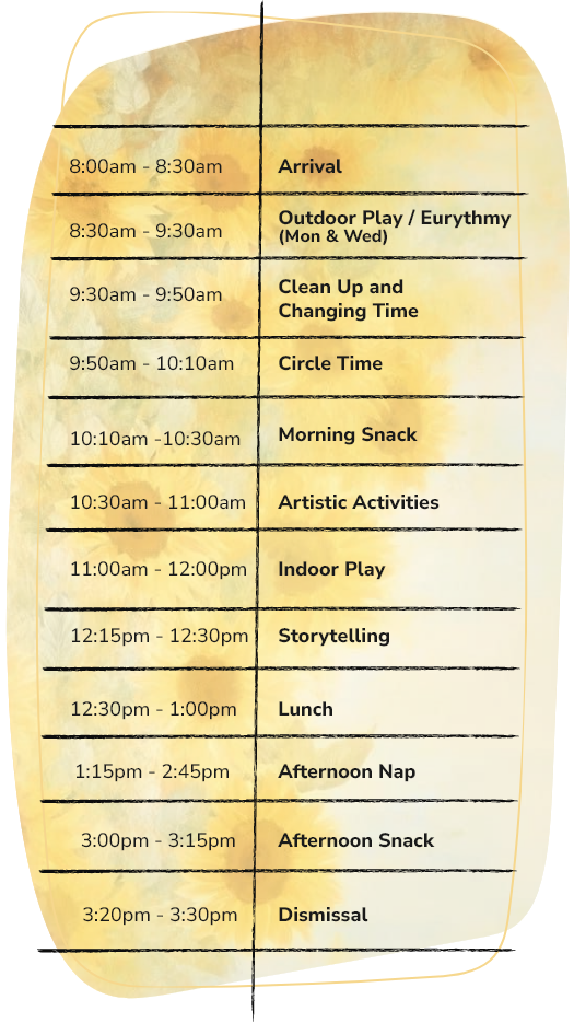 Daily Rhythm of ESKL Kindergarten